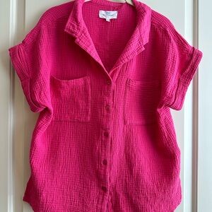 Bright Pink Gauze Shirt Dear John Denim size M